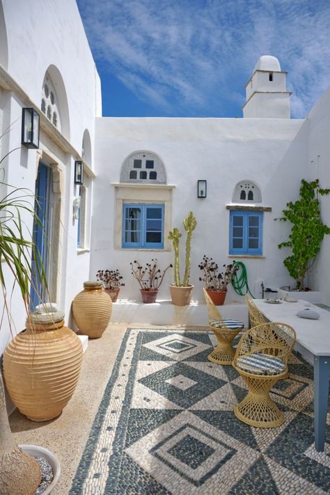 Holiday villa accommodation on Greek island of Tinos | Xinara House Greek Style Home, Terraced Gardens, Greek Villas, Greek House, Island Decor, Luxury Holiday, Desert Island, Holiday Villa, Luxury Holidays