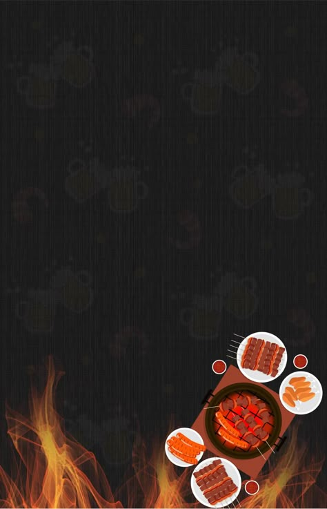 Snacks Menu Design, Aesthetic Menu Design, Bbq Background, Bbq Wallpaper, Logo Design Inspiration Restaurant, Bbq Poster, Bbq Aesthetic, Food Background Wallpapers, Beer Festival Poster