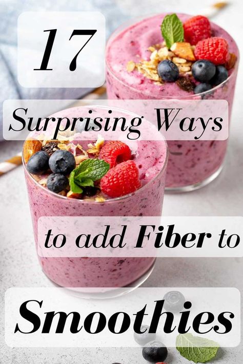 Discover 17 tantalizing ways to supercharge your smoothies with fiber-rich ingredients and promote a satiated feeling throughout the day. Enhance your digestion with a vibrant array of dietary fiber sources, carefully curated to aid digestion and support a healthy gut microbiome. Elevate your smoothie game with these wholesome additions, fueling your body and nurturing your overall well-being. 21 Day Fix Smoothie Recipes, Adding Fiber To Smoothies, Fibre Smoothie Recipes, Prediabetic Smoothies, Cortisol Reduction Smoothie, Smoothie Add Ins Healthy, Fiber Packed Smoothies, Nutrition Smoothies Recipes, Fiber Rich Diet Plan