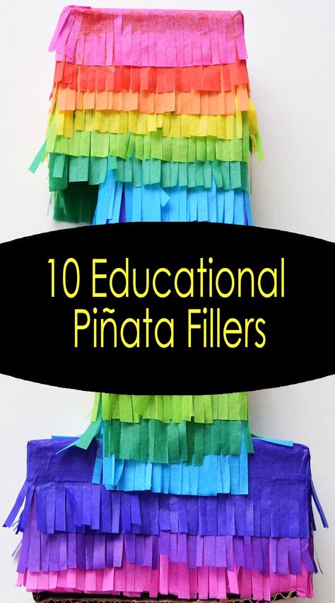 10 Educational Piñata Fillers  Piñatas are an integral part of parties, they add to the excitement and fun. Instead of filling your piñatas with candies, why not try something educational, something that they could use to enhance their knowledge, and something they could use in school? We’ve listed top 10 best educational piñata fillers that are a sure hit to your kids and their guests.  #partituki  #kidspartyideas #kidsbirthday #partykids #partyplanner Piñata Stuffing Ideas Not Candy, Piñata Stuffing Ideas, Healthy Pinata Fillers, What To Put In A Pinata, Adult Piñata Filler Ideas, Alternatives To Pinatas, Piñata Filler Ideas, Pinata Filler Ideas, Pinata Stuffers Not Candy