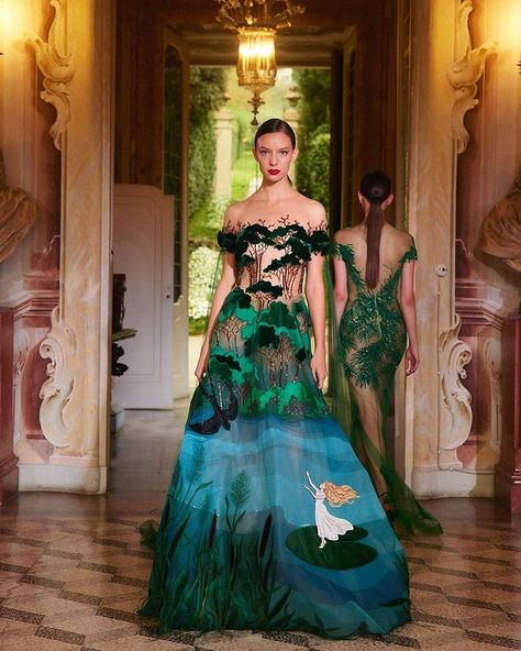 yaninacouture  yanina.yulia      yaninacouture Sangjit Dress, Yanina Couture, 30th Anniversary, Spring Green, Hand Embroidery, Lookbook, Couture, Formal Dresses, In This Moment