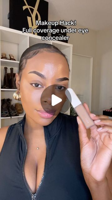 Germany Limehouse on Instagram: "MAKEUP HACK! Full coverage concealer 😳 All products used are linked in my bio 🫶🏾 #makeup #makeuphack #makeuptutorial #makeuptips #makeuptipsforbeginners #makeupforbeginners #concealer #fullcoveragemakeup #makeupideas #roseinc" How To Apply Concealer For Dark Circles, How To Apply Concealer For Beginners, How To Use Concealer For Beginners, How To Use Concealer, Concealer Only Makeup Look, Concealer Tips How To Apply, Where To Put Concealer, Best Full Coverage Concealer, 2023 Makeup