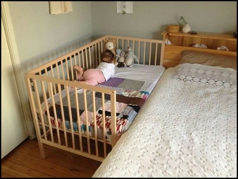 Ikea Baby Bed, Cosleeping Bedroom, Ikea Wishlist, Wooden Baby Crib, Co Sleeper Crib, Ikea Baby, Bed Extension, Best Baby Cribs, Cozy Baby Room