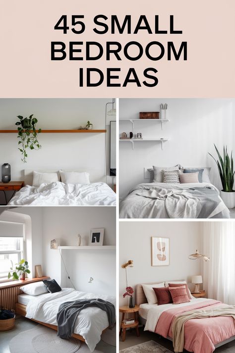 45 Small Bedroom Ideas That Maximize Coziness and Function Smaller Bedroom Ideas Layout, Styling A Small Bedroom, Small Bedroom Flooring Ideas, Small Bedroom With Books, Making A Small Bedroom Look Larger, 11m2 Bedroom Ideas, Bedroom Small Space Ideas, Simple Bedroom Ideas For Small Rooms For Couples, Make Small Bedroom Look Larger