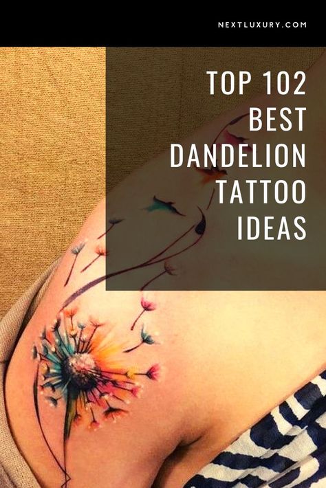 Wishes Tattoo Dandelions, Dandelion Wildflower Tattoo, Single Dandelion Tattoo, Coloured Dandelion Tattoo, Mother Daughter Tattoos Dandelion, Sunflower Dandelion Tattoo, Dandelion Tattoo Design Quotes, Let Them Tattoo With Dandelion, Dandelion Sleeve Tattoo