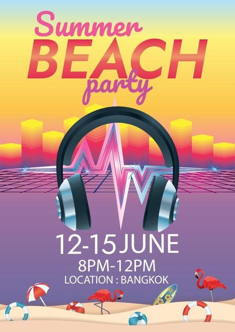 summer disco house on beach music festival poster for party Beach Music Festival, Disco House, Poster House, Summer Music Festival, Summer Board, Beach Music, Summer Music Festivals, Music Festival Poster, Summer Beach Party