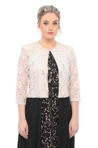 Buy Party Dresses For Women - Cocktail Dresses - SleekTrends Bolero Jacket Outfit, Lace Bolero Jacket, Lace Shrug, Women Dress Online, Formal Jacket, Lace Bolero, Floral Dress Casual, Lace Jacket, Bolero Jacket