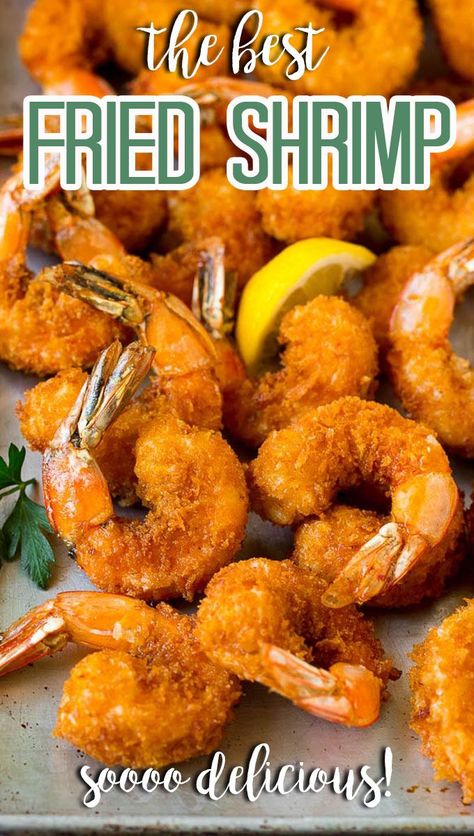 How To Bread Shrimp, Deep Fried Shrimp Recipes, Breaded Shrimp Recipes, How To Fry Shrimp, Fried Shrimp Recipes Easy, Best Fried Shrimp, Crab Quiche, Fried Shrimp Recipe, Jumbo Shrimp Recipes