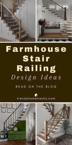 In this Trendy Home Hacks blog post, we uncover delightful combinations of wood and metal, nature-inspired motifs, and stained glass surprises. Also, find geometric patterns and minimalist stair railing options to elevate your stair beyond the ordinary.

Ready to transform your space with contemporary farmhouse railings? Click to read more and save this pin for later! Stair Railing Ideas Farmhouse, Farmhouse Stair Railing, Stairway Railing Ideas, Modern Farmhouse Staircase, Indoor Stair Railing, Stair Railing Ideas, Stair Railing Makeover, Farmhouse Staircase, Diy Stair Railing