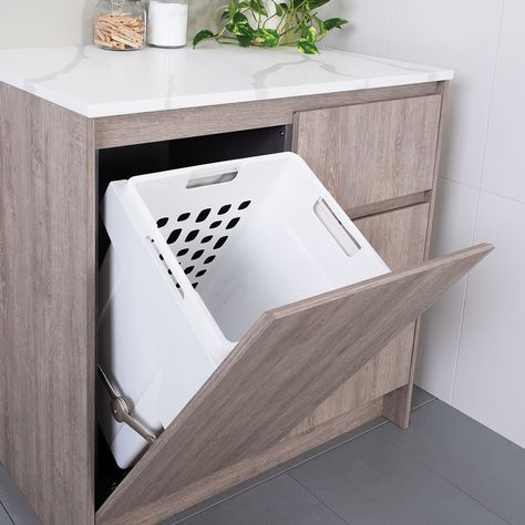 Bathroom Vanity Laundry Basket, Under Counter Laundry Baskets, Enterance Decor, Laundry Basket Shelves, Bathroom Laundry Baskets, Bathroom Under Sink, Low Cupboard, Laundry Organizer, Laundry Box