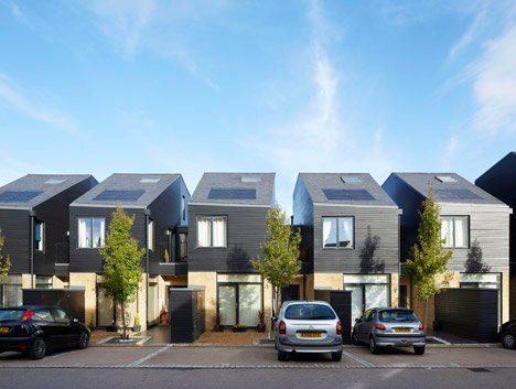 Alison Brooks, Row House Design, Linden Homes, Townhouse Exterior, Rural Architecture, Urban Housing, Townhouse Designs, Social Housing, Courtyard House