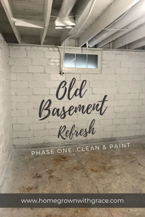 Basement Remodel On A Budget Unfinished, Clean Unfinished Basement, Diy Basement Floor Ideas, Cheap Basement Finishing Ideas, Basement Diy Unfinished, Old House Basement Ideas, Diy Basement Walls Cheap Budget, Budget Friendly Basement Remodel, Diy Basement Renovation