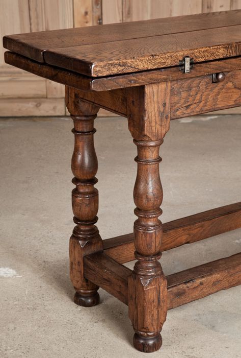 Antique Flip-Top Sofa Table image 3 Drop Leaf Sofa Table, Space Saving Dining Table, Top Sofas, Flip Top Table, Wood Table Design, Folding Dining Table, Diy Sofa, Antique Kitchen, Patio Furniture Ideas