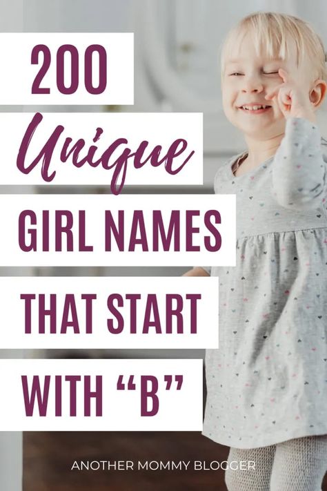 Unique girl names that start with B are cute and uncommon. This baby girl names list has letter B girl names with meaning. B Baby Names, Girl Names List, Indian Girl Names, Country Girl Names, Indian Baby Girl Names, Uncommon Girl Names, Rare Baby Girl Names, Baby Name Letters