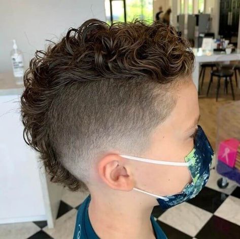 Kids Mohawk Haircuts – The Rocking New Looks Of They Year Boys Curly Haircuts Kids, Bowie Hair, Boys Haircuts Curly Hair, Fohawk Haircut, Curly Mohawk Hairstyles, Boys Curly Haircuts, Mohawk Haircut, Boy Haircuts Short, Toddler Haircuts