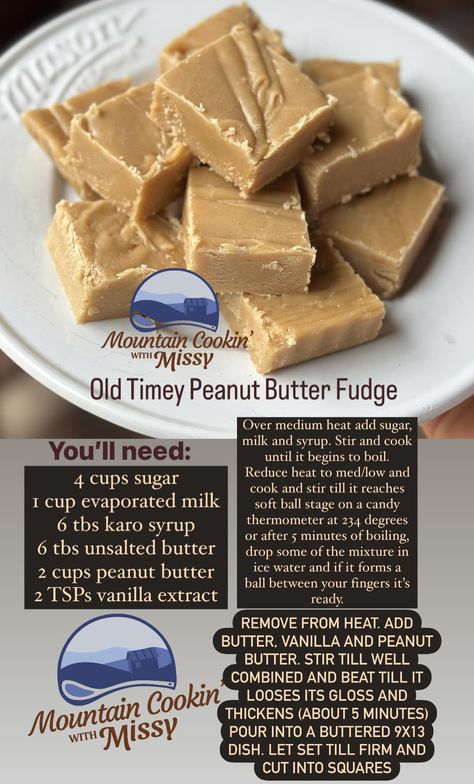 My double batch peanut... - Mountain Cookin’ with Missy Mountain Cooking With Missy, Butter Fudge Recipe, Peanut Brittle Recipe, Homemade Fudge Recipes, Peanut Butter Fudge Recipe, Peanut Butter Fudge Easy, Karo Syrup, Fudge Recipes Easy, Butter Fudge