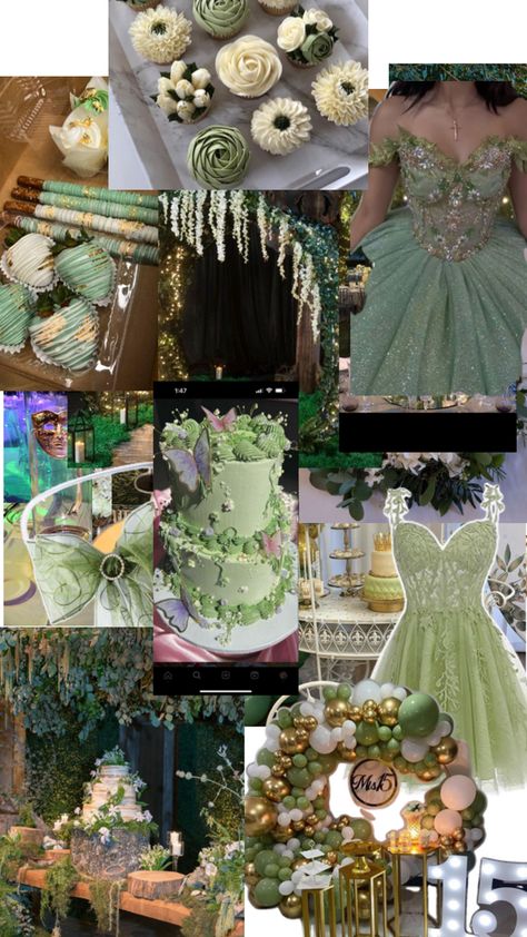 Quince Decorations Ideas, Purple Quinceanera Theme, Princess Tiana Dress, Princess Tiana Birthday Party, Princess Sweet 16, Sweet 16 Party Themes, Quince Themes, Quinceanera Themes Dresses, Sweet Sixteen Birthday Party Ideas