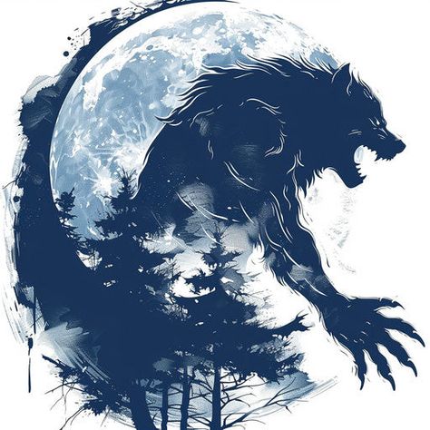 Werewolf Tattoo Vector Art Shadow Wolf Tattoo, Werewolf Tattoo Design, Werewolf Tattoos, Werewolf Love, Wolf Outline, Werewolf Tattoo, Werewolf Drawing, Werewolf Aesthetic, Tattoo Vector