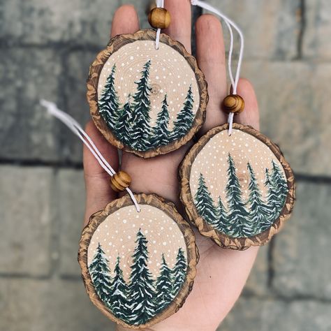 Wood slice ornament kids