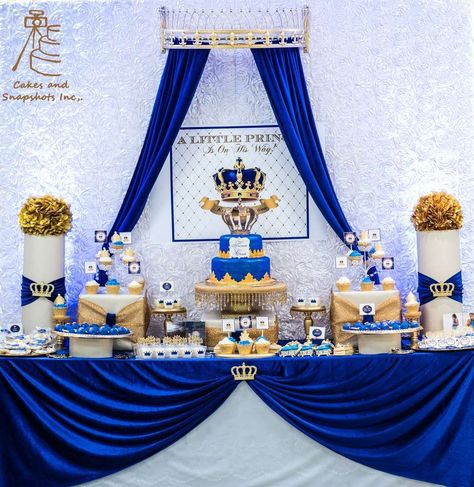 Royal Prince Baby Shower Party Ideas | Photo 2 of 26 Royal Baby Shower Boy, Royalty Baby Shower, Prince Baby Shower Theme, Prince Birthday Party, Prince Theme, Prince Party, Prince Birthday, Royal Baby Showers, Royal Party