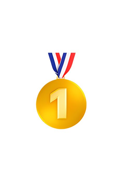 The 🥇 1st Place Medal emoji depicts a round, gold medal with a ribbon attached to it. The medal has a raised edge and a smooth, shiny surface. The number "1" is engraved on the front of the medal, indicating that it is a first-place award. The ribbon is red and white striped, with a loop at the top for hanging the medal around someone's neck. Overall, the emoji conveys a sense of achievement, victory, and excellence. 1st Place Medal, Apple Emojis, Ios Emoji, Instagram Design Creative, Five Little Monkeys, The Emoji, Senior Project, Space Pictures, Manifestation Board