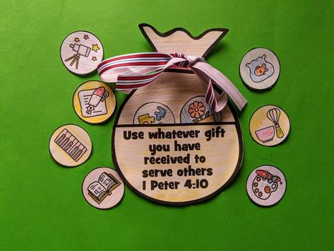 Free template included. Collect talent coins as you use your gifts through the week. easy Bible craft for children. Parable Of The Talents Craft, Bible Parables, Parable Of The Talents, Kids Church Lessons, Jesus Crafts, Kids Sunday School Lessons, Preschool Bible Lessons, Parables Of Jesus, Bible Activities For Kids