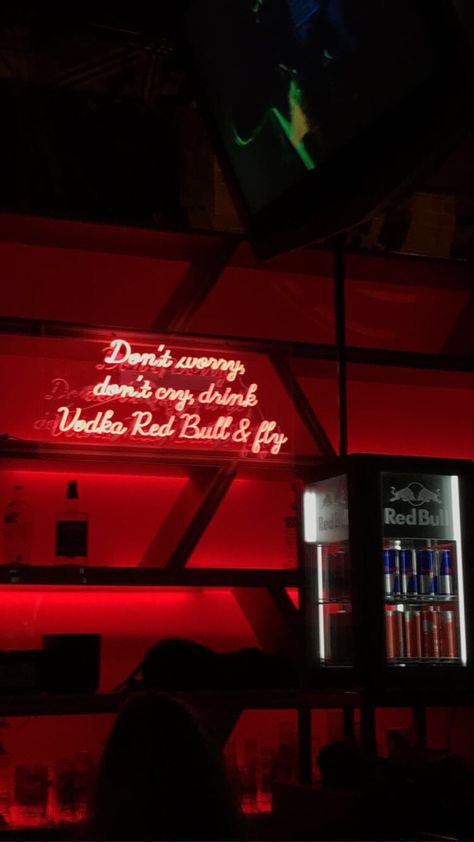 unpaid ad #quote #neonsign #red #aesthetic #redbull #vodka #club #party #bar #drinks #night Red Bull Quotes, Redbull Stickers, Red Bull Aesthetic, Drinking Captions, Vodka Red Bull, Redbull Aesthetic, Vodka Redbull, Red Bull Drinks, Vodka Red