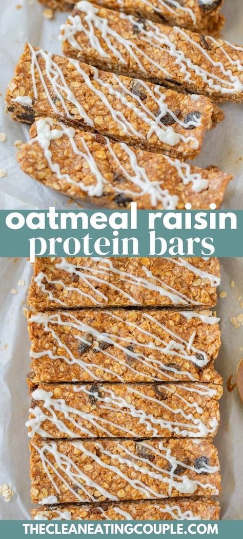 Protein Bar Recipe Healthy, August Meals, Oatmeal Raisin Bars, Protein Bars Recipe, Ms Recipes, Healthy Protein Bars, Protein Granola, Protein Oatmeal, Protein Bars Homemade