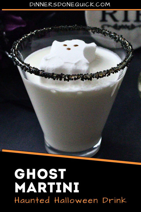 Serve up some spooky fun with this Ghost Martini – the ultimate haunted Halloween drink! Creamy, smooth, and topped with an adorable marshmallow ghost, this white martini will haunt your taste buds in the best way possible. Perfect for Halloween parties or eerie movie nights, this cocktail blends sweetness with a touch of vodka for a boozy kick. Garnished with black sugar, it adds the perfect haunting touch to Halloween. 🎃 #GhostMartini #HalloweenCocktails #SpookyDrinks #HalloweenPartyIdeas White Halloween Drinks, Halloween White Russian, Fun Halloween Martinis, Sweet Fall Cocktails, Drunk Ghost Cocktail, Halloween White Sangria, Marshmallow Vodka Drinks, Mocktails For Halloween, Vodka Cocktails Halloween