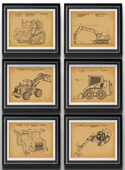 Construction Nursery Prints Construction Theme Art Civil Engineering Heavy Machinery Contractor Construction Trucks Set of 6 You will receive six physical prints. ✿ Prints come UNFRAMED and UNMATTED and are NOT CANVAS PRINTS. ✿ Shipping method  sealed and protected in a rigid and durable mailer or a tube. ✿ Not all computer monitors are the same and colors and contrast may vary slightly from actual prints. ✿ All of my prints are available in Digital versions as well for a slight discount and can Construction Nursery Baby Boy, Construction Office Decor, Boys Truck Room, Construction Theme Rooms, Construction Theme Bedroom, Boys Construction Room, Boy Nursery Artwork, Construction Bedroom, Construction Nursery