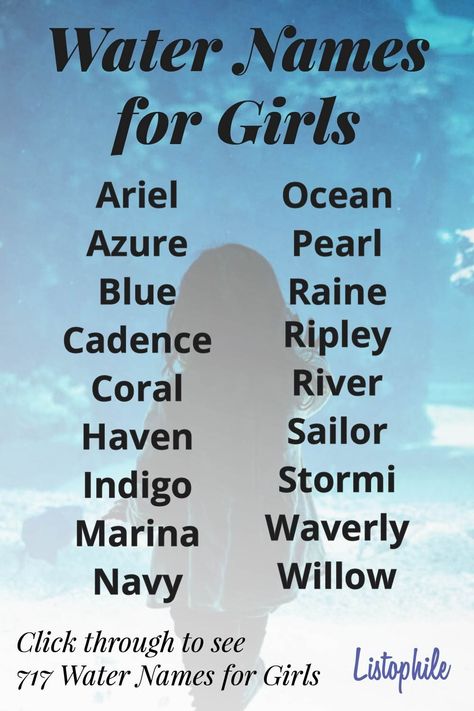 717 Water Names for Girls, including ocean, sea, river, lake and nautical names, mythical water names and baby girl names meaning water. Click through to see more Water Girl Names. Names Meaning Water, Names Ocean, Nature Girl Names, Nautical Names, Ocean Names, Water Names, Names Meaning, Water Girl, Mermaid Names