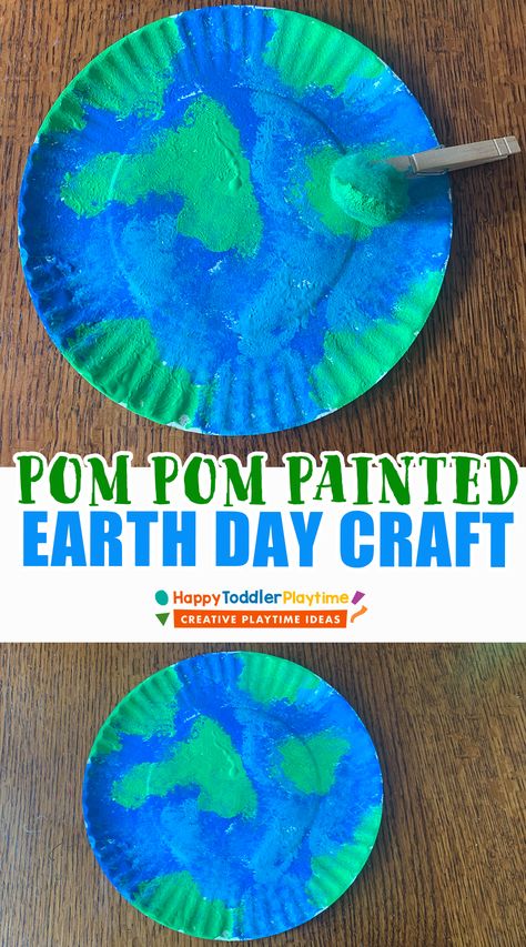 Preschool Painting, Earth Day Craft, Painted Earth, Earth Week, Earth Craft, Earth Day Projects, April Crafts, Hanging Craft Ideas, Baby Art Projects