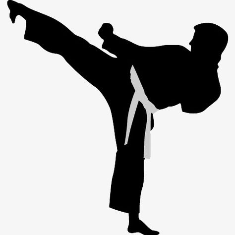 Karate Clipart, Action Sketch, Karate Club, Kyokushin Karate, Shotokan Karate, Band Tattoo Designs, Bodybuilding Workout Plan, Pencak Silat, Silhouette Png