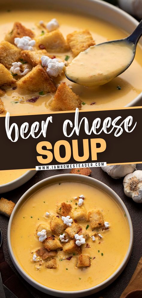 Cheddar Cheese Chicken, Beer Cheese Soup Recipes, Beer Cheese Recipe, Beer Soup, Beer Cheese Soup, Beer Cheese Soups, Cheese Soup Recipes, Recipe For Dinner, Fall Soup Recipes