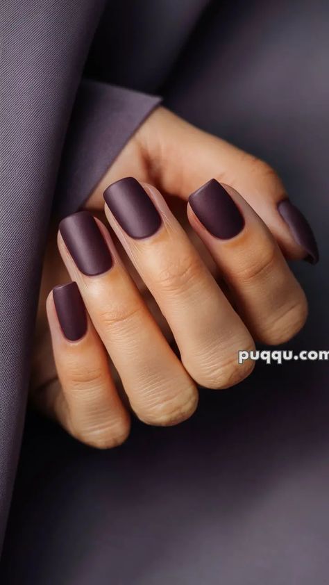 Eggplant Nails, Purple Nail Ideas, Purple Chrome Nails, Neutral Nail Color, Plum Nails, Purple Nail Art, Purple Nail Polish, Purple Nail Designs, Subtle Nails