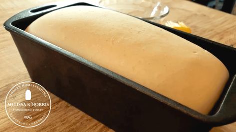 Cast Iron Loaf Pan, Soft Sourdough Sandwich Bread, Cast Iron Bread Pan, Beginner Sourdough, Bread No Yeast, Cast Iron Bread, Sourdough Sandwich Bread, Recipe Using Sourdough Starter, Sourdough Bread Sandwiches