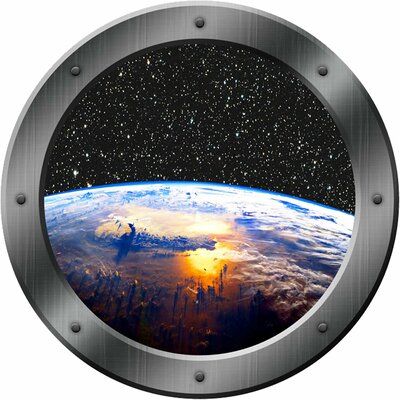 Space Window, Earth Space, Porthole Window, Youth Decor, Space Astronaut, Space Room, Removable Wall Decals, Astronauts In Space, Space Party