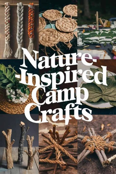 3 Camp Crafts to Unleash Your Inner Wilderness Artist 🌲 Outdoor Arts And Crafts For Kids, Scouts Crafts Ideas, Camping Nature Crafts, Camping Craft Ideas For Kids, Crafts To Do While Camping, Natural Crafts For Adults, Wilderness Crafts For Kids, Camp Crafts For Adults, Diy Camping Decorations