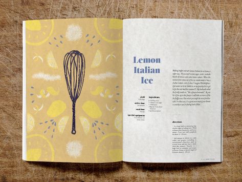 Lemon Ice Recipe, Cookbook Cover Design, Recipe Graphic, Book Layout Design, Ice Recipe, Italian Cookbook, Recipe Book Covers, Recipe Book Design, غلاف الكتاب