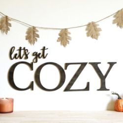 Get Cozy Sign, Wood Letters Diy, Letters Diy, Wooden Words, Winter Signs, Diy Letters, Sign Decor, Baltic Birch Plywood, Wood Letters