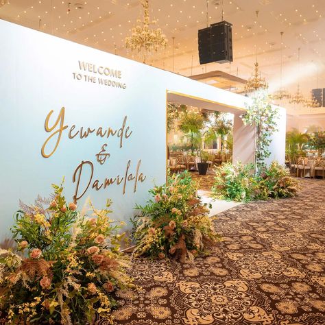 Instagram photo by SARA O Events • 1 October 2021 at 14:11 Event Entrance Arch Design, Event Entrance Arch, Wedding Reception Entrance, Reception Stage Decor, Event Entrance, False Wall, Reception Entrance, Wedding Stage Backdrop, Reception Backdrop