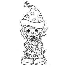 The-cute-clown Clown Coloring Pages, Precious Moments Coloring Pages, Clowns Funny, Kid Coloring Page, Kitty Coloring, Bear Coloring Pages, Cute Clown, صفحات التلوين, Hello Kitty Coloring