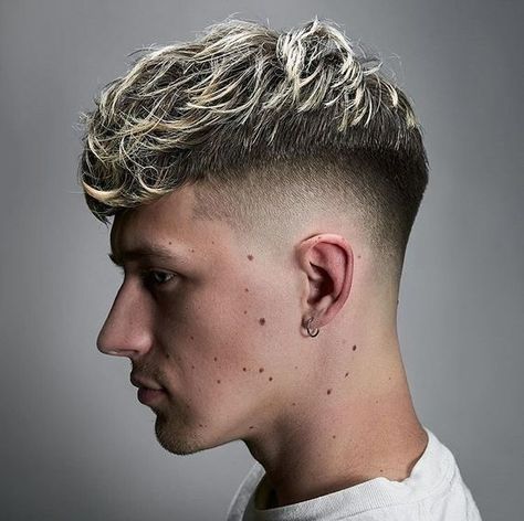 Men Hair with Highlights 20 Ideas - mens-club.online Boys Brown Hair With Blonde Highlights, Men Streaks Hair, Men Fohawk Fade Faux Hawk, Mens Short Bleached Hair, Men’s Highlights Short Hair, Mens Highlights Short Hair, Man Highlights Hair, Men Blonde Highlights Short Hair, Blonde Tips On Black Hair Men