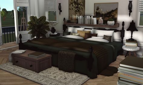 Bloxburg Detailed Bedroom, Bloxburg Custom Bed, Bloxburg Bed Ideas, Bloxburg Bed, Bedroom For Two, Bloxburg Apartment, Bloxburg Designs, Bloxburg Homes, Bloxburg Interior