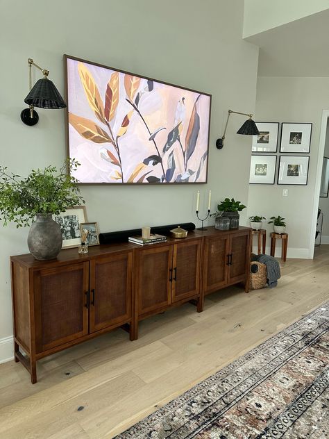 Warwick 2 Door Cabinet - Threshold™ curated on LTK Warwick Tv Stand, How To Style A Tv Stand, Style A Tv Stand, Entertainment Center Ideas Decor, Warwick Cabinet, Tv Stand Ideas For Living Room, Casita House, Reno Furniture, Sideboard Styling