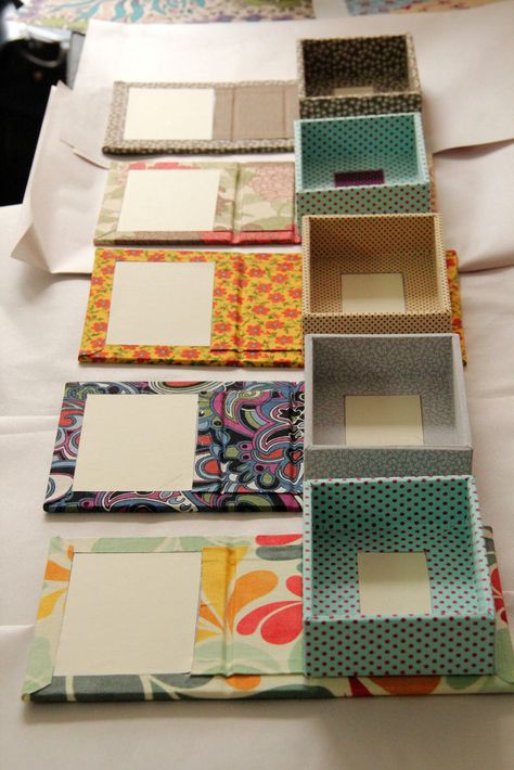 Diy Karton, Carton Diy, Pola Kotak, Fabric Covered Boxes, Presente Diy, Box Tutorial, Hemma Diy, Origami Box, Diy Papier