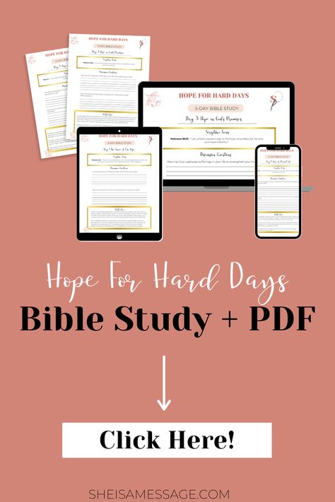 Need encouragement? Join this powerful 5-day Bible study on hope and discover God's promises. Download the FREE printable PDF and dive into God's Word for daily inspiration. Start your journey now! Simple Bible Study, Free Christian Printables, Pastor's Wife, Bible Study Printables, Pastors Wife, God's Promises, Christian Printables, Gods Promises, Daily Devotional