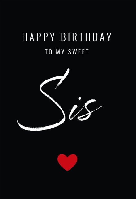 My sweet sis - Free Birthday Card | Greetings Island New Birthday Wishes, Happy Birthday Didi, Happy Birthday Wishes For Sister, Happy Birthday Wishes Song, Birthday Card Greetings, Happy Birthday Wishes Sister, Happy Birthday Sister Quotes, Birthday Wishes Songs, Happy Birthday To Me Quotes