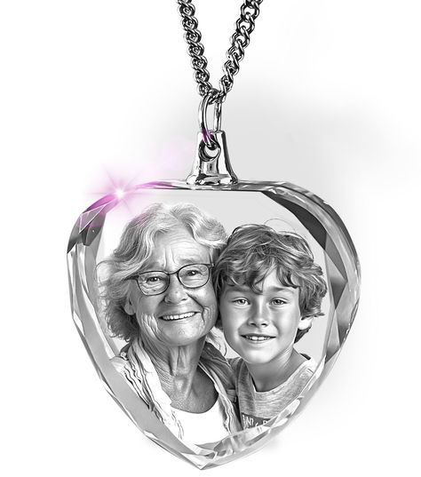 PRICES MAY VARY. GREAT GIFT OPTIONS FOR LOVED ONES: Our Customized Necklace is perfect for thoughtful gifts for mom, grandma, and women in general! They also make fantastic gifts for men all year round. BRING YOUR FONDEST MEMORIES ON THE GO: Simply upload your favorite photo and watch it transform into a breathtaking work of crystal art on a 20” stainless steel chain. Stands out best over dark clothing. MADE FROM HIGH-QUALITY CRYSTAL: Expertly crafted with the highest quality K9 crystal and the Unique Memorial Gifts, Cricut Memorial Gifts, Memory Gifts, In Loving Memory Gifts, Engraved Heart Necklace, Dark Clothing, Customized Necklace, Men's Gifts, Picture Necklace