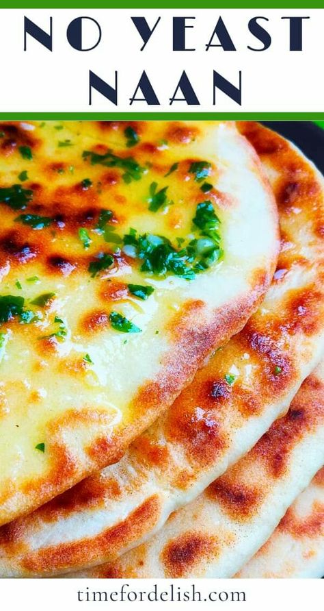 Homemade naan bread recipe. So easy to make and so delicious. #naan, #bread, #easyrecipes, #naanrecipe Authentic Indian Naan Bread Recipe, No Yeast Naan Bread, Yeast Naan Bread, Quick Naan Bread Recipe, Naan Bread Recipe Easy, No Yeast Naan, Indian Naan Bread Recipe, Make Naan Bread, How To Make Naan